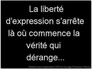 Liberté expression vérité qui dérange